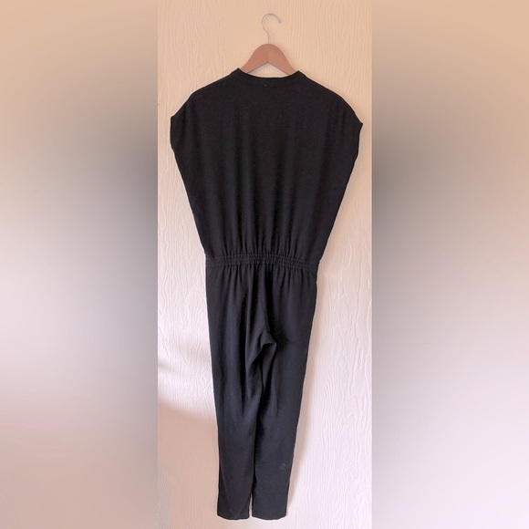 Babaton Aritzia Donnie Black Cap Sleeve Sleeveless Jumpsuit Boiler Utility Suit - Picture 13 of 17